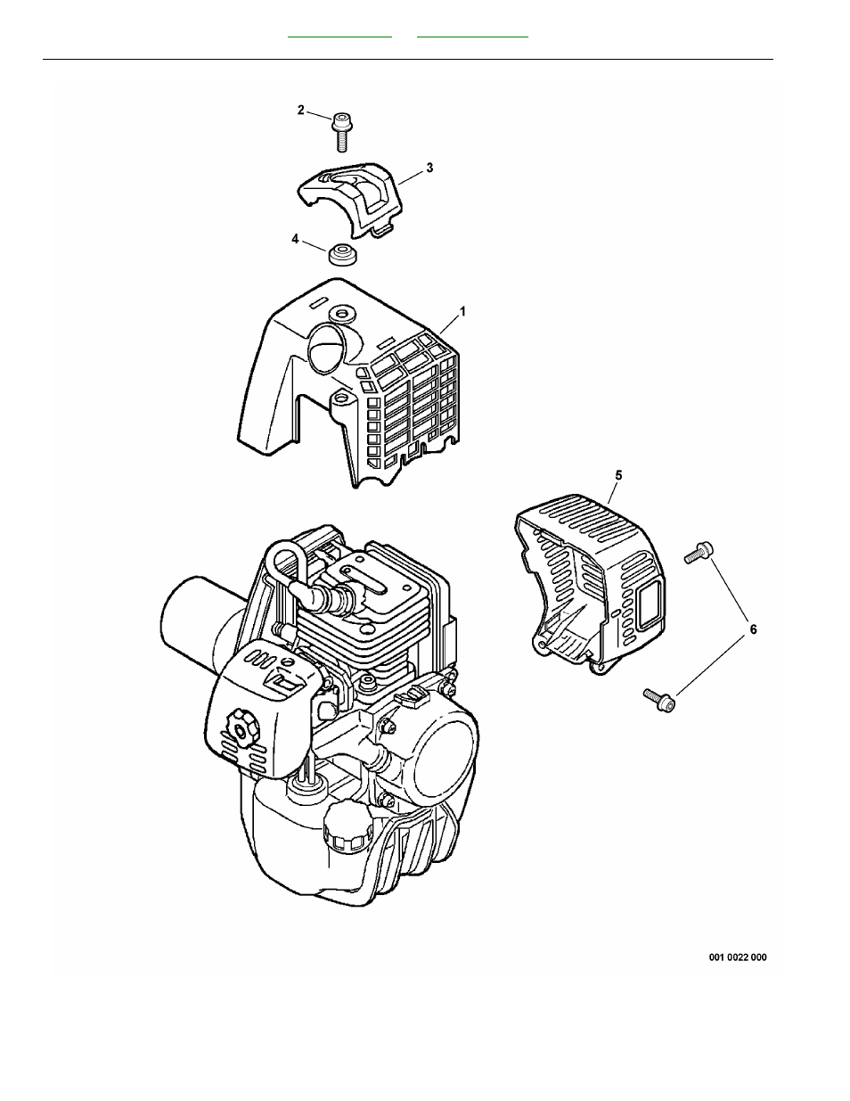 Engine cover, exhaust cover | Echo PAS-260 User Manual | Page 4 / 42