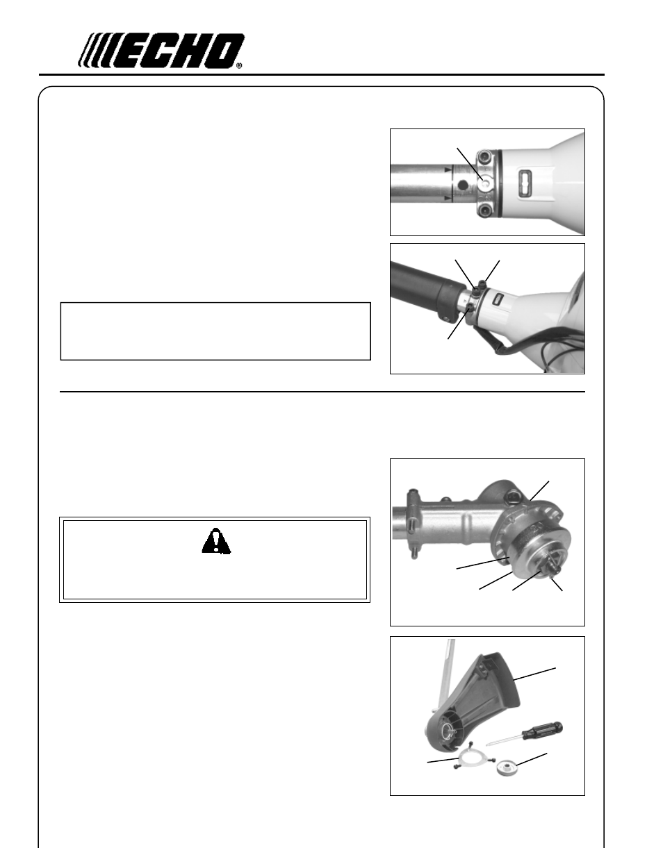 Warning danger | Echo SRM - 340 User Manual | Page 12 / 32
