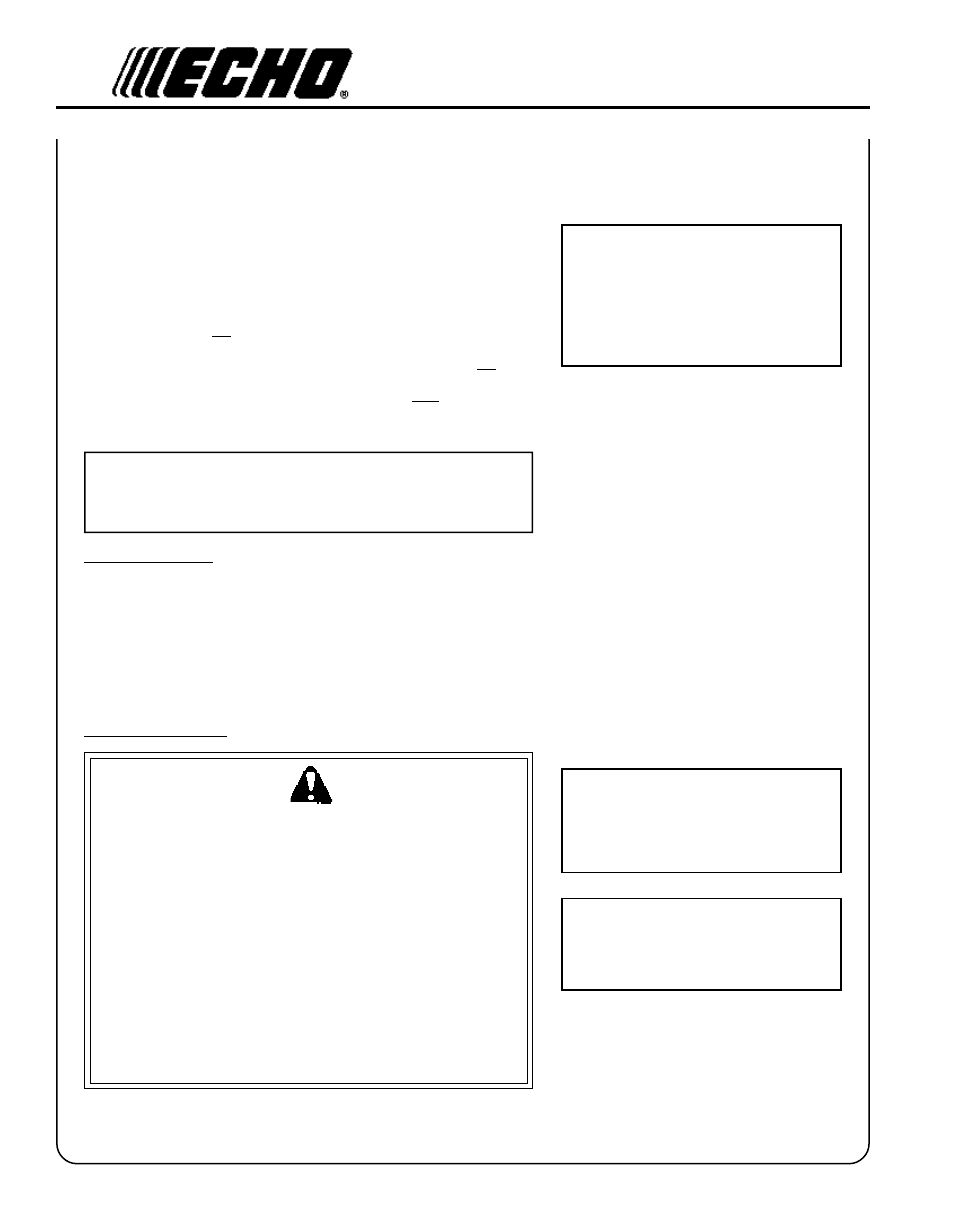 After refueling, After use, Storage | Fuel requirements, Handling fuel warning danger | Echo SRM - 340 User Manual | Page 18 / 32