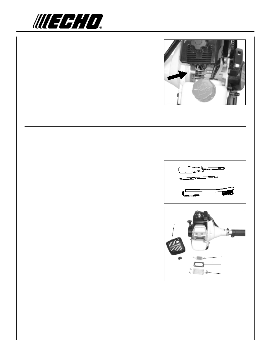 Spark arrestor screen | Echo SRM - 340 User Manual | Page 24 / 32