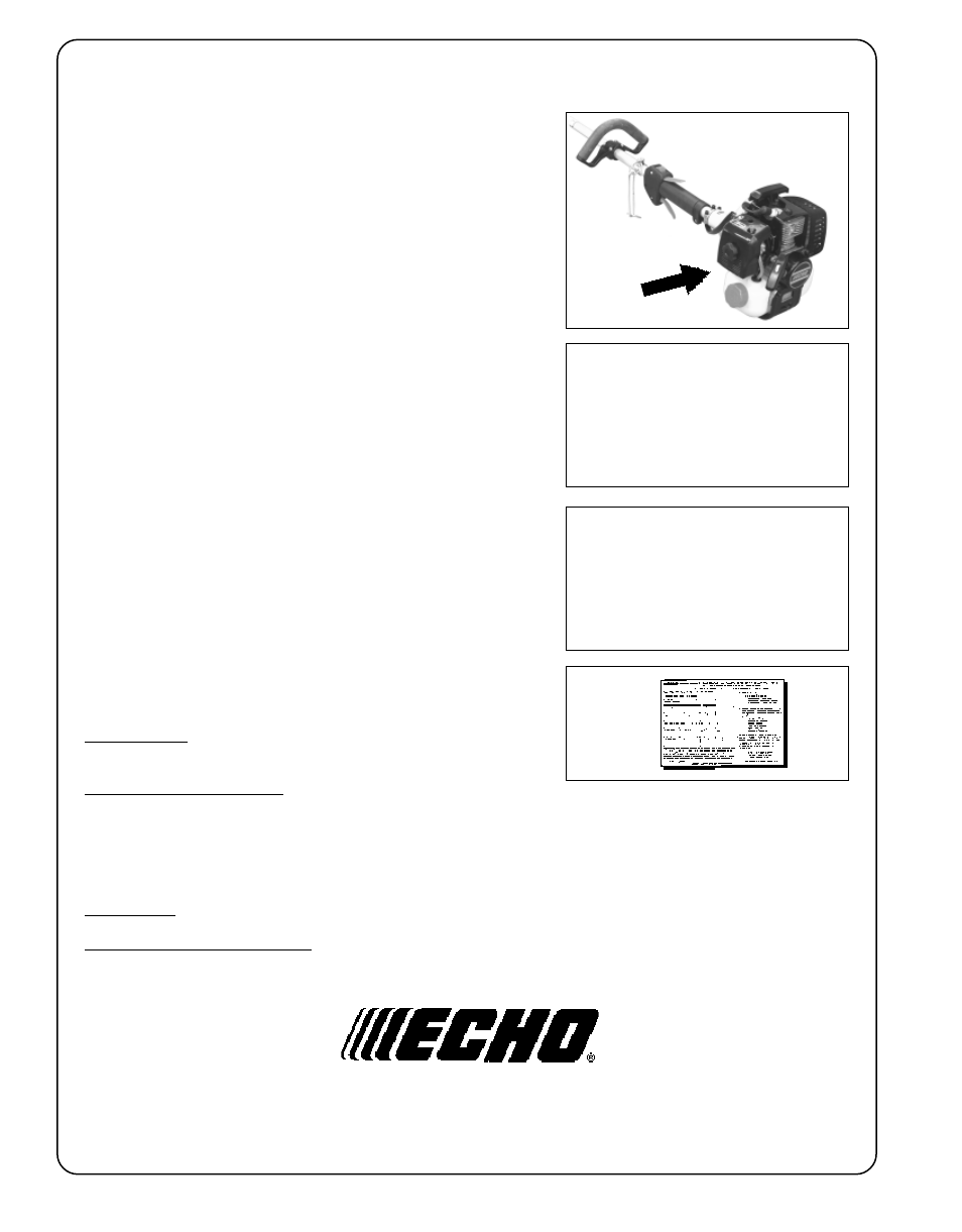 Echo SRM - 340 User Manual | Page 32 / 32
