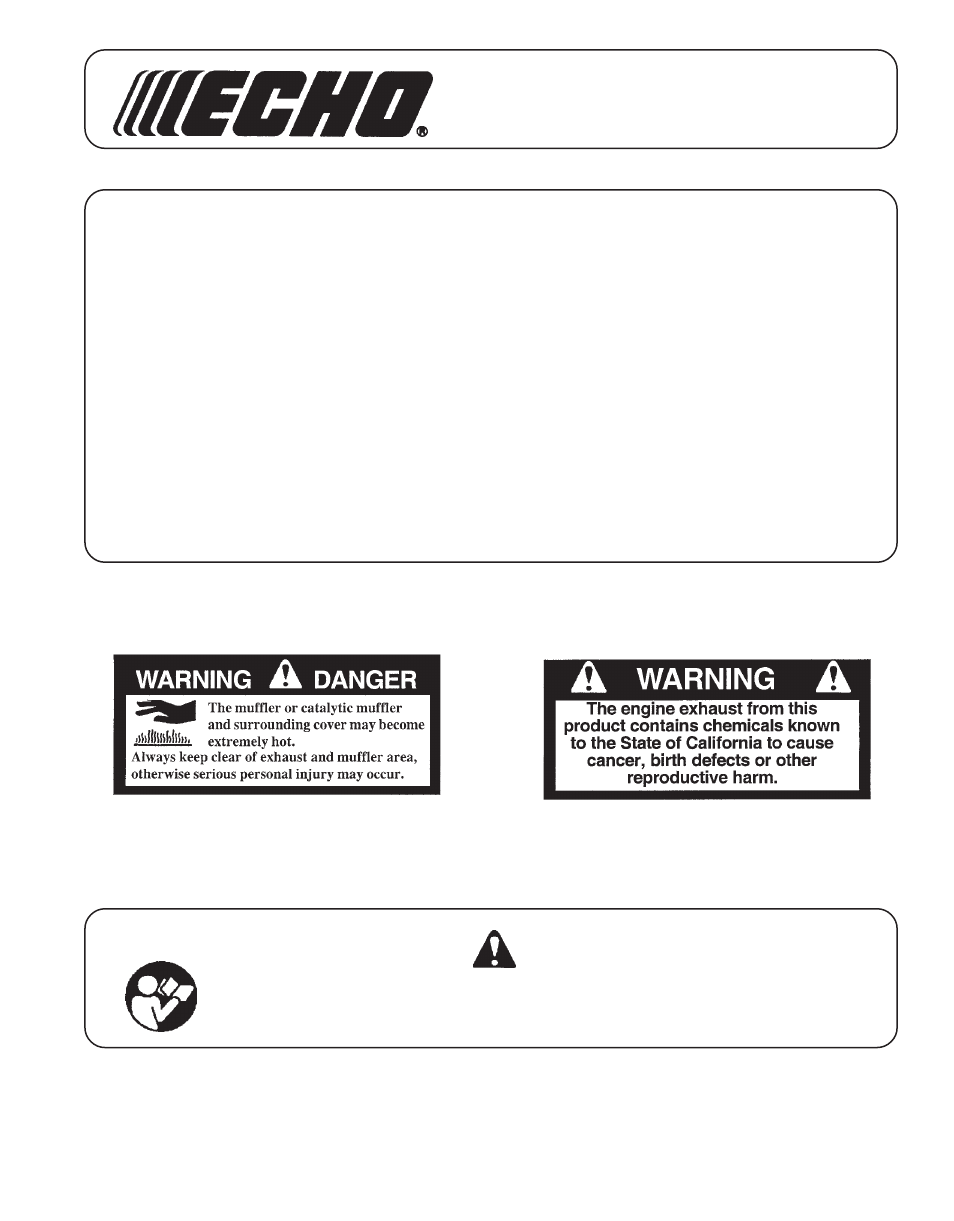 Echo CS-305 User Manual | 24 pages