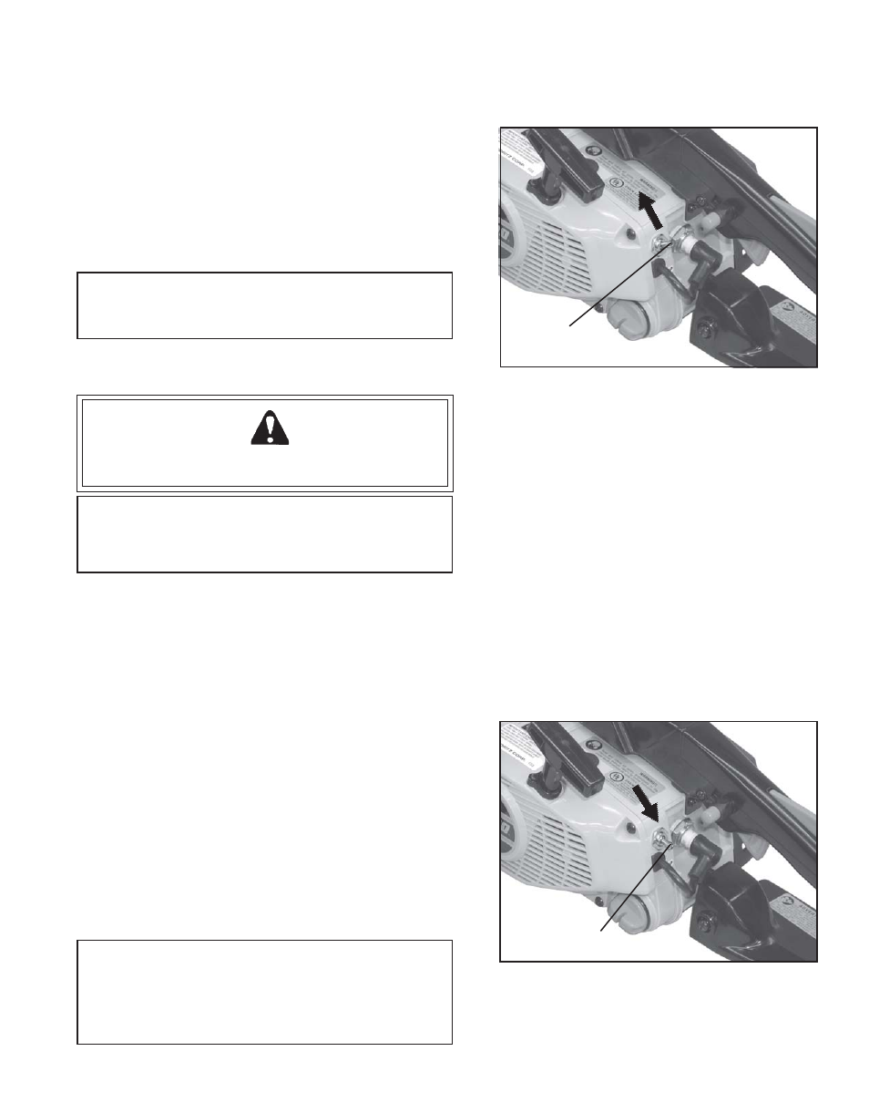 Warning danger | Echo CS-305 User Manual | Page 11 / 24