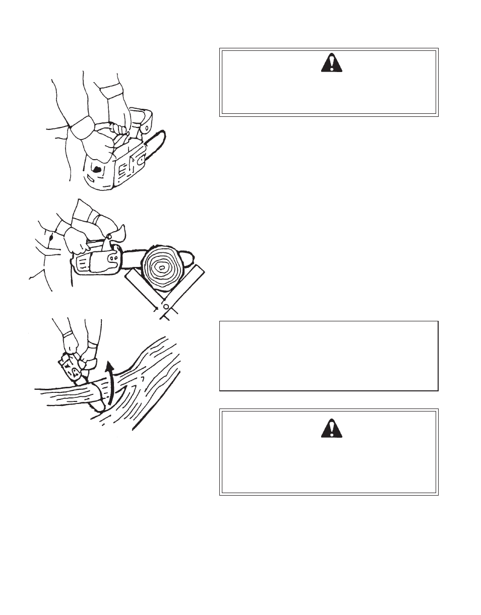 Warning danger, Cutting instructions | Echo CS-305 User Manual | Page 12 / 24
