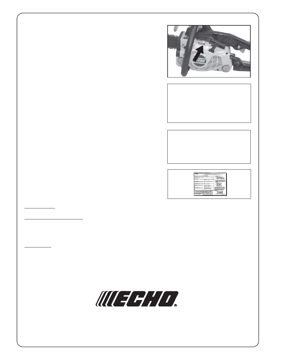 Servicing information | Echo CS-305 User Manual | Page 24 / 24