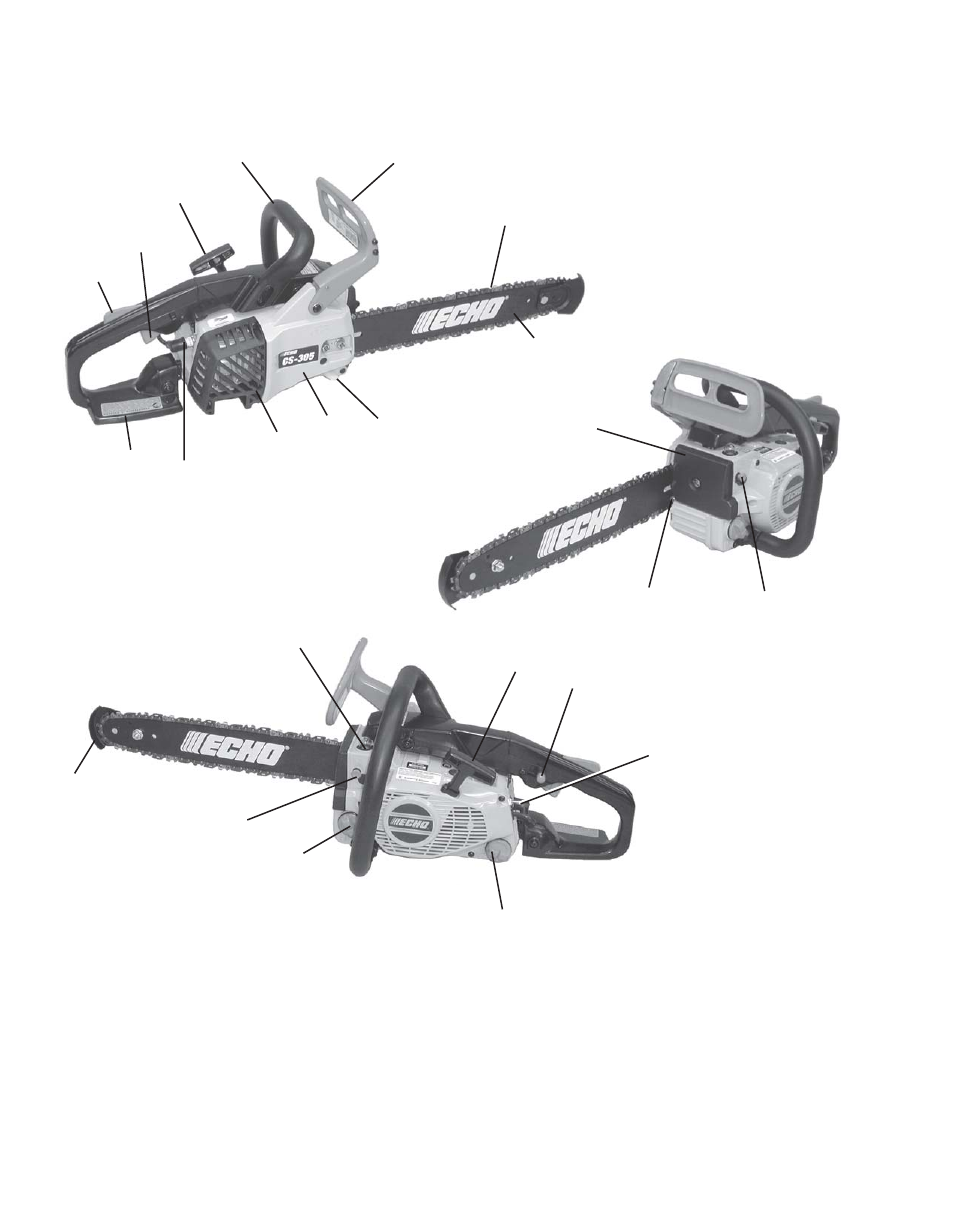 Part location and description, Cs-305 | Echo CS-305 User Manual | Page 6 / 24