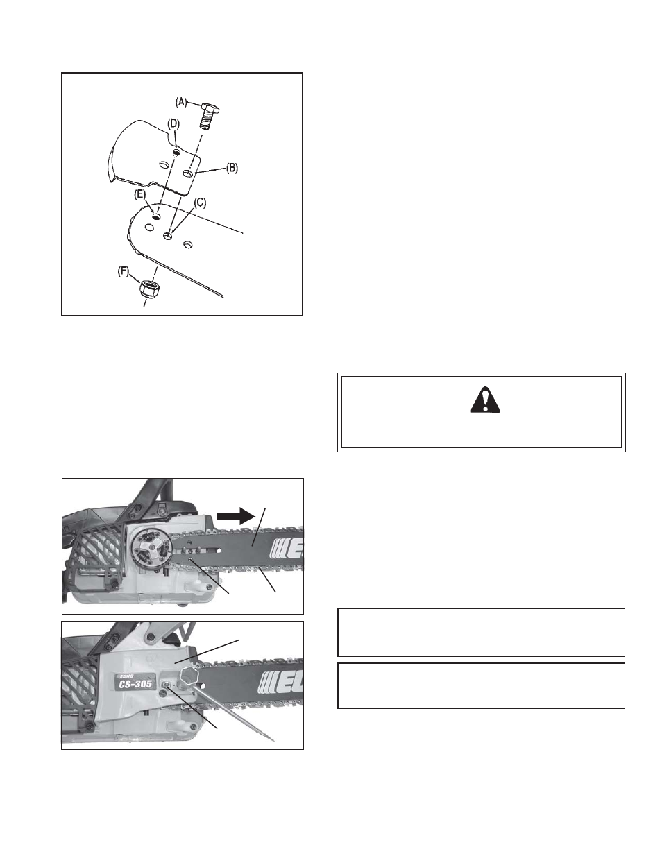 Preparation for use, Warning danger | Echo CS-305 User Manual | Page 7 / 24