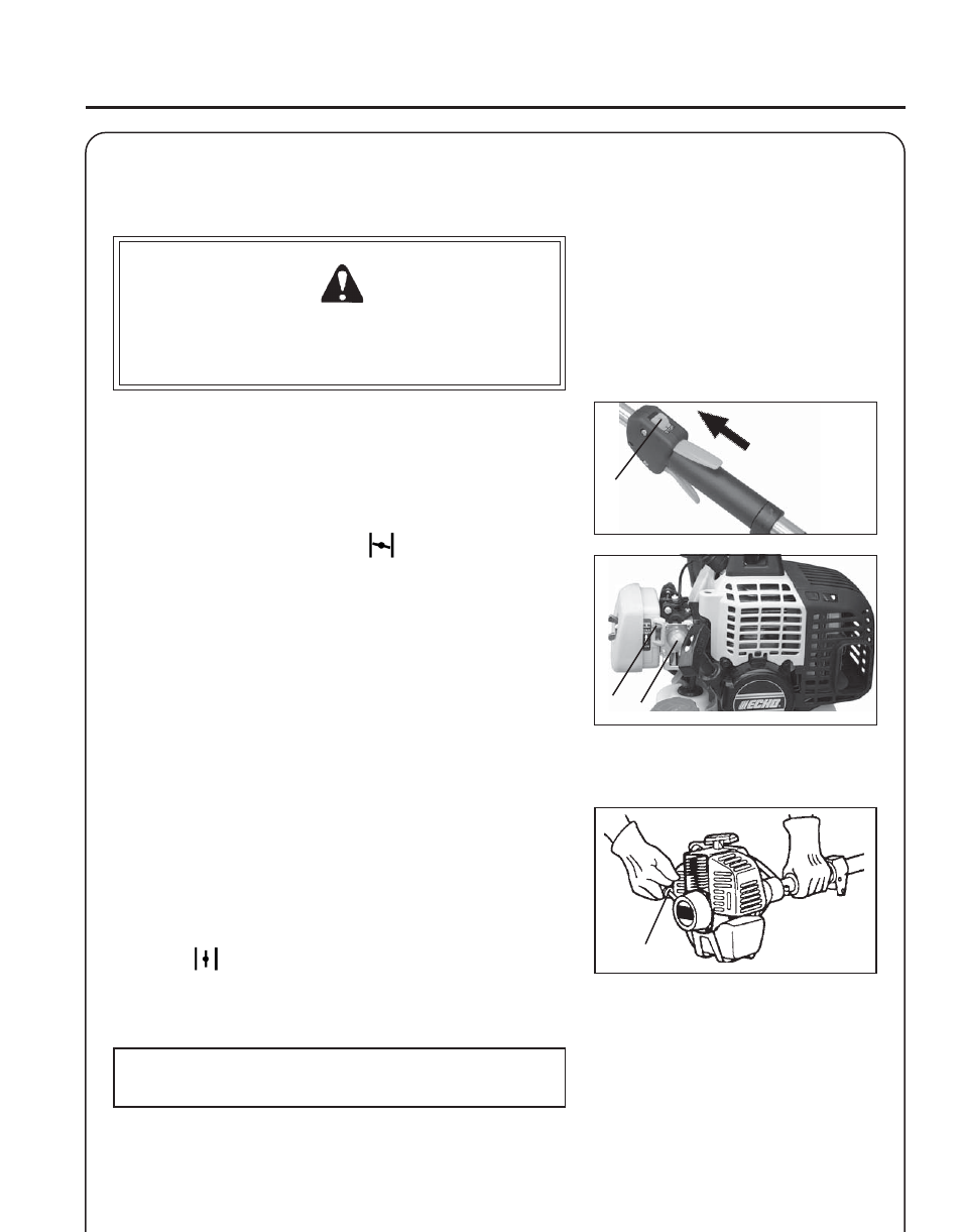 Warning danger | Echo PE-230 User Manual | Page 13 / 28