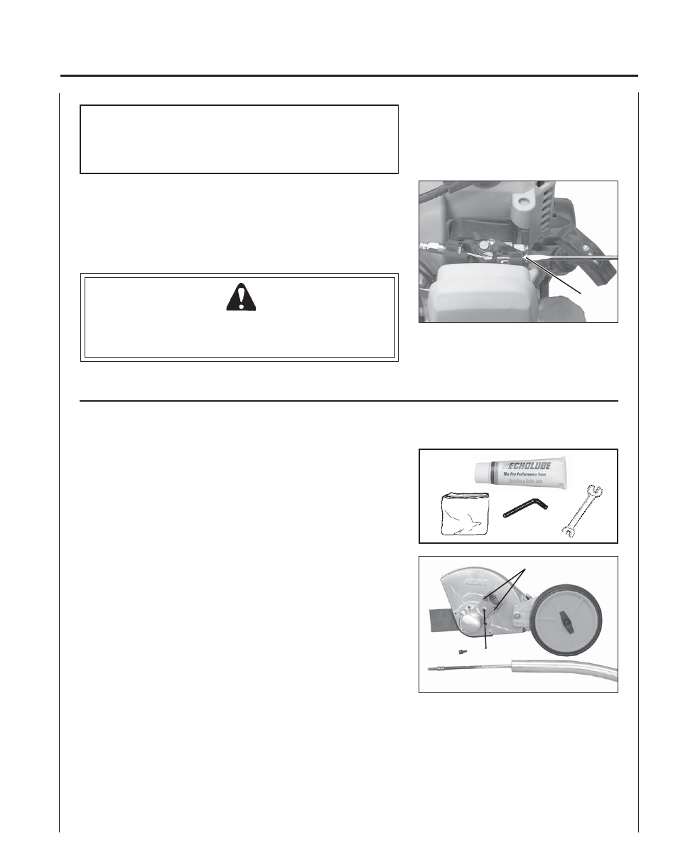 Warning danger | Echo PE-230 User Manual | Page 21 / 28