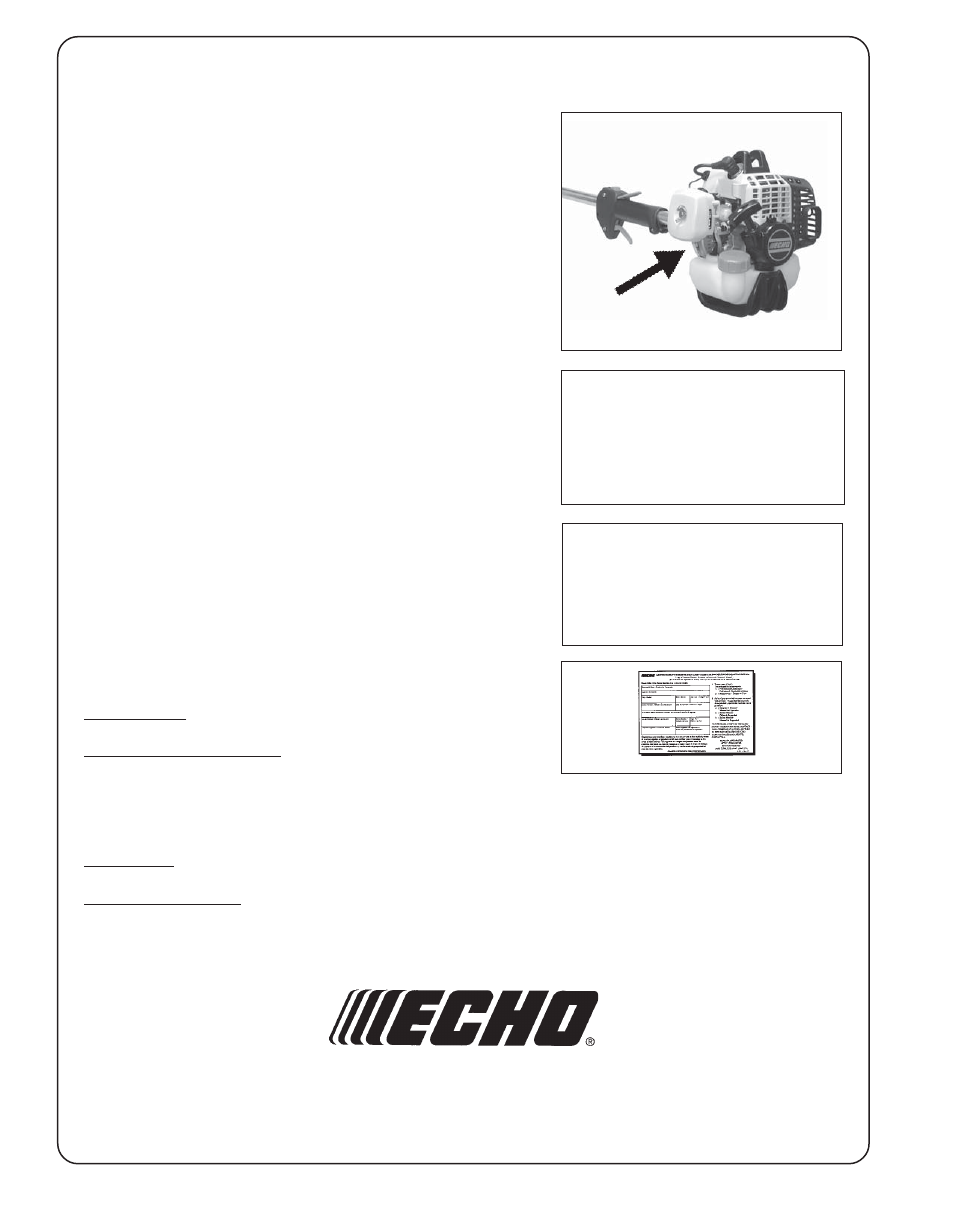 Echo PE-230 User Manual | Page 28 / 28