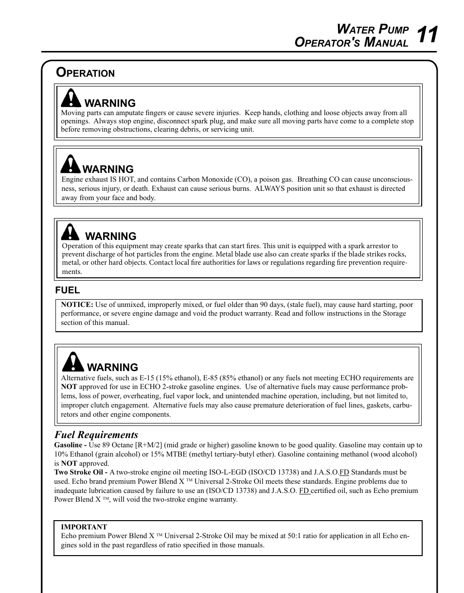 Echo WP-1000 User Manual | Page 11 / 32