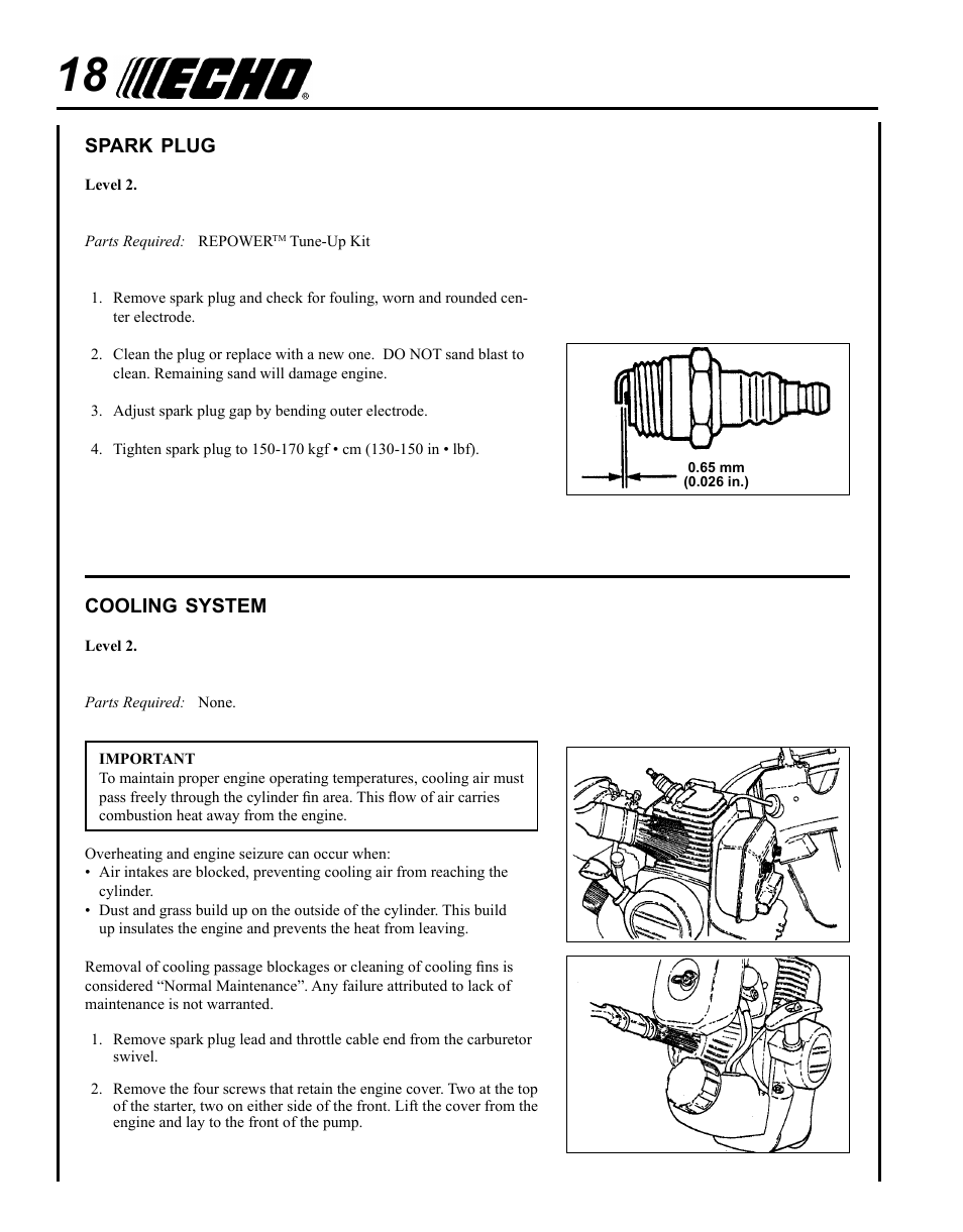 Echo WP-1000 User Manual | Page 18 / 32