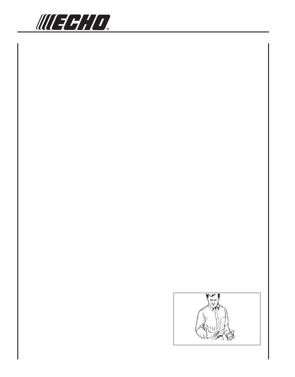 Physical condition, Eye protection, Hand protection | Breathing protection, Hearing protection, Proper clothing, Hot humid weather, Vibration and cold | Echo PB-755T User Manual | Page 4 / 28