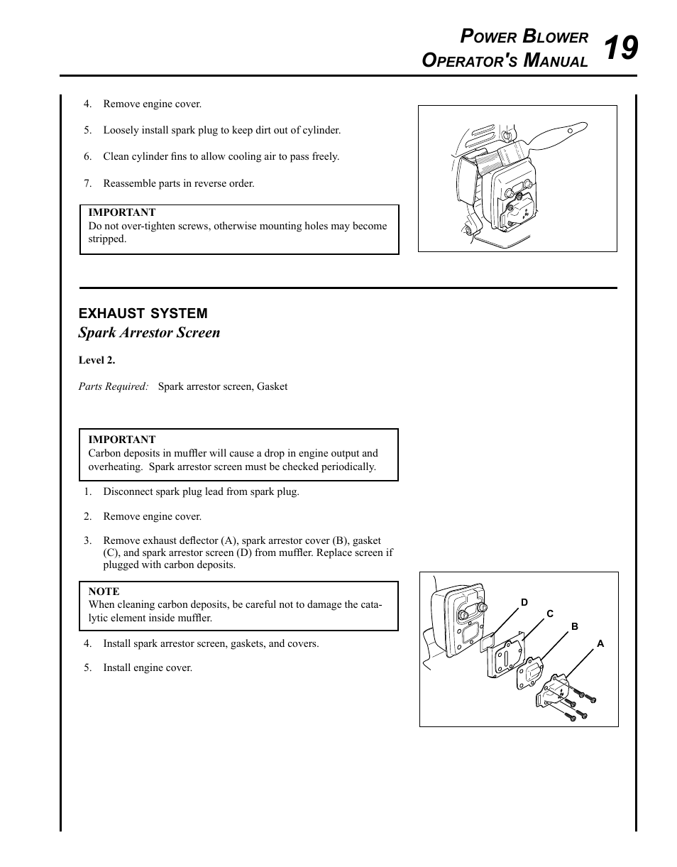 Exhaust system | Echo PB-265L User Manual | Page 19 / 28