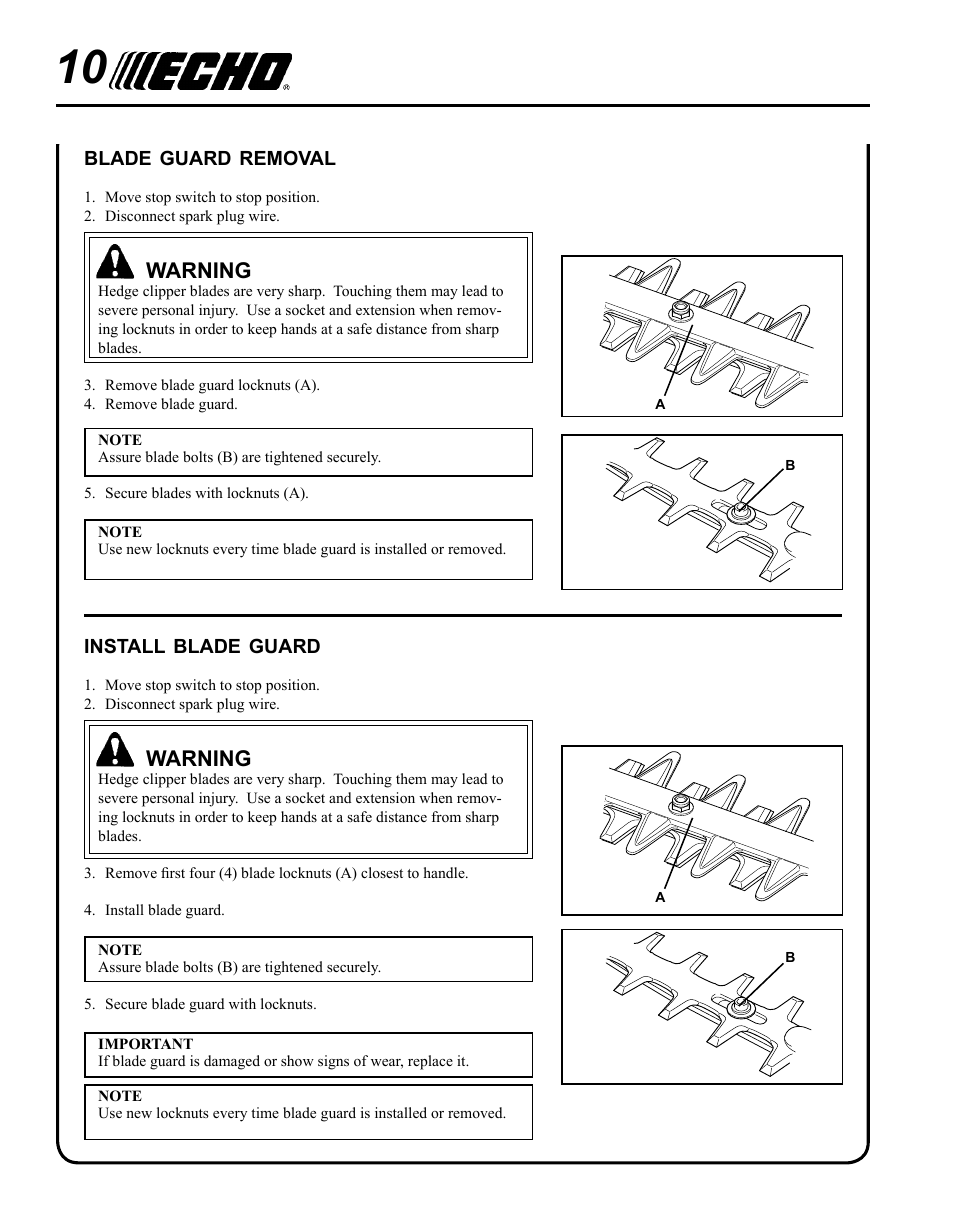 Echo HC-185 User Manual | Page 10 / 32