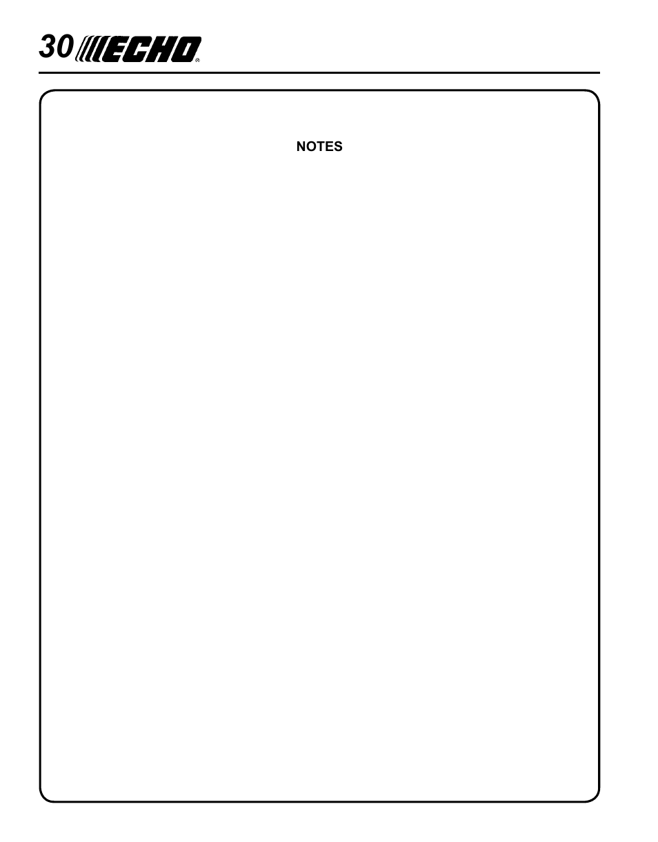 Echo HC-185 User Manual | Page 30 / 32