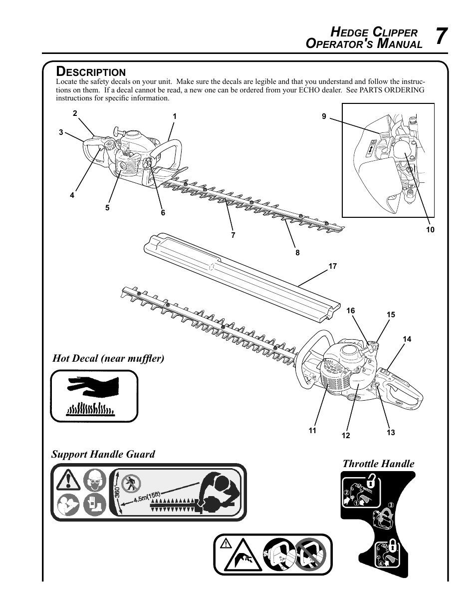 Echo HC-185 User Manual | Page 7 / 32