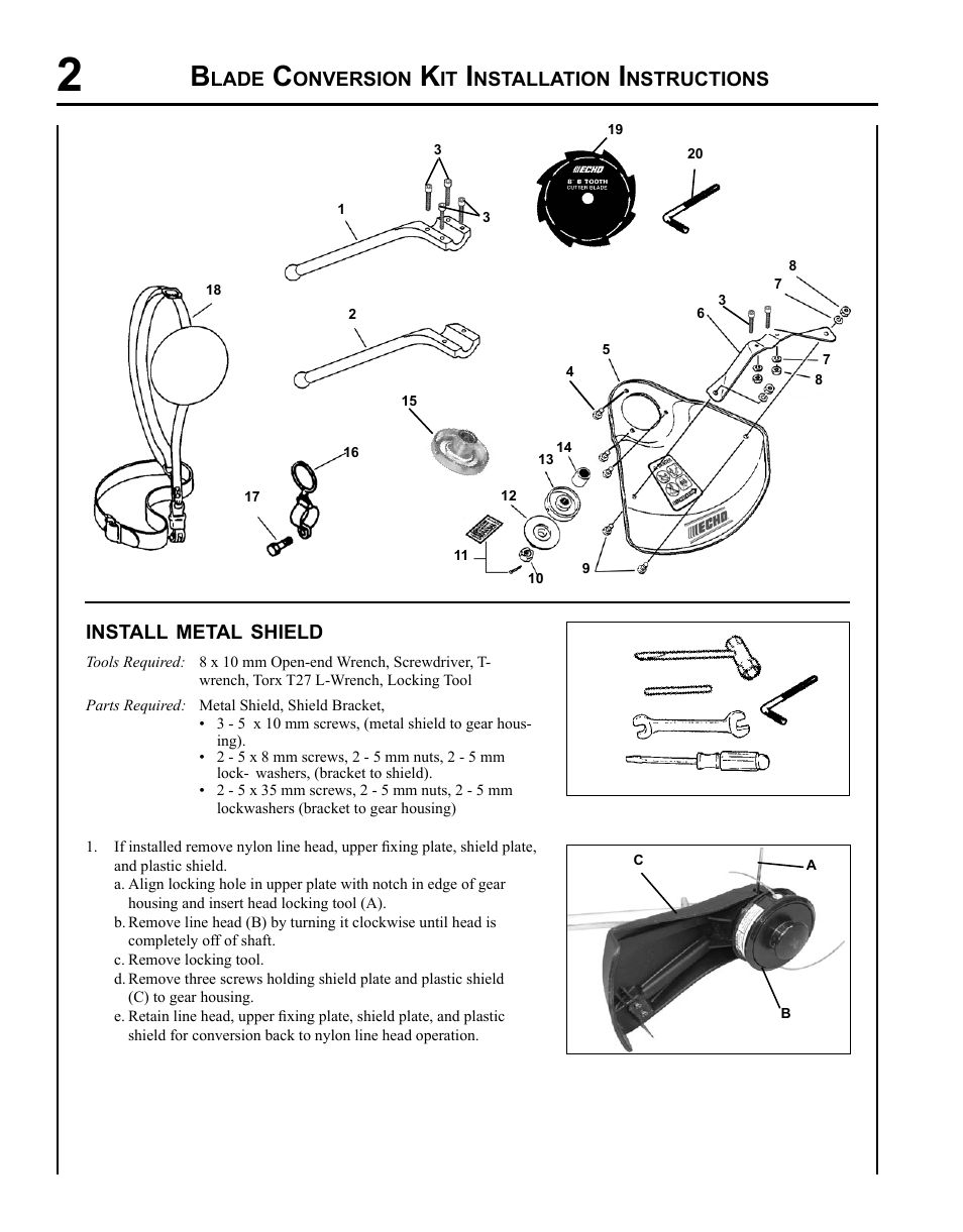 Echo X767000193 User Manual | Page 2 / 24