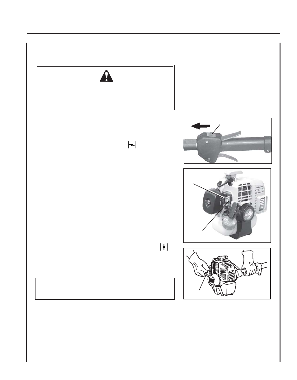 Starting cold engine | Echo SRM-210SB User Manual | Page 15 / 32