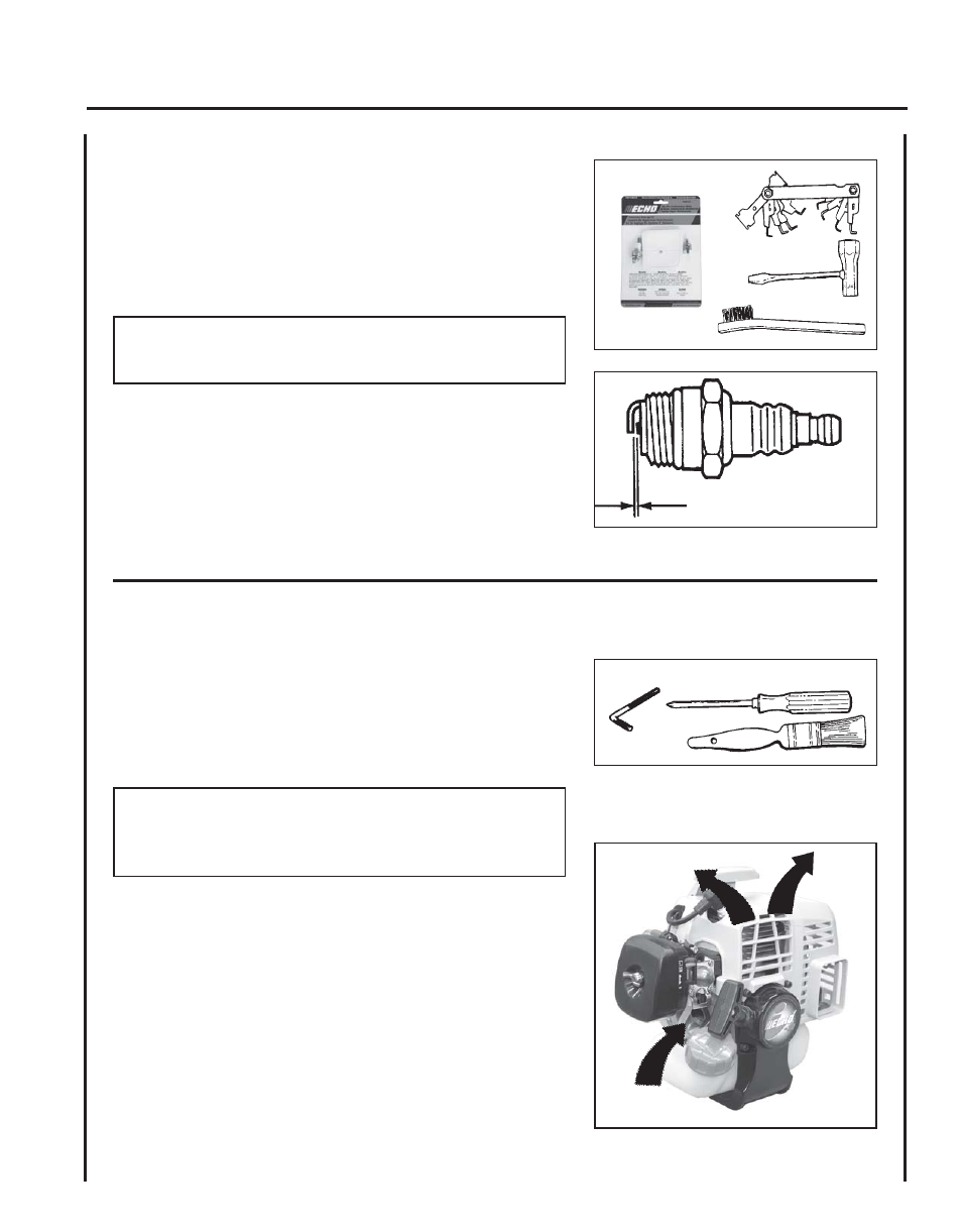 Spark plug, Cooling system cleaning | Echo SRM-210SB User Manual | Page 19 / 32