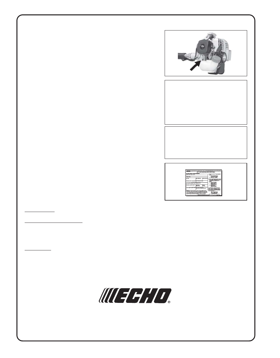 Servicing information | Echo SRM-210SB User Manual | Page 32 / 32