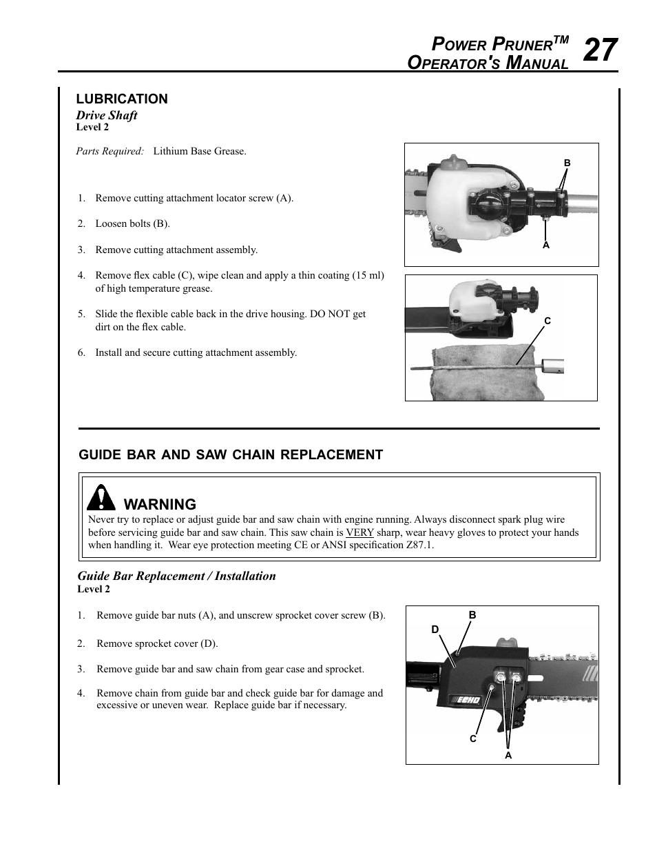 Echo PPF-280 User Manual | Page 27 / 36