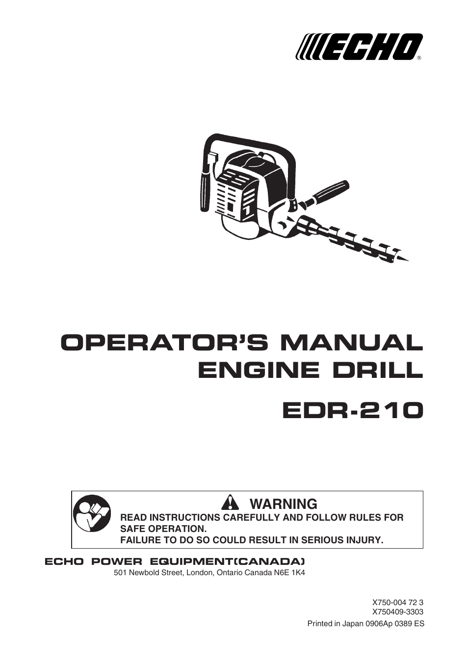 Echo EDR-210 User Manual | 18 pages