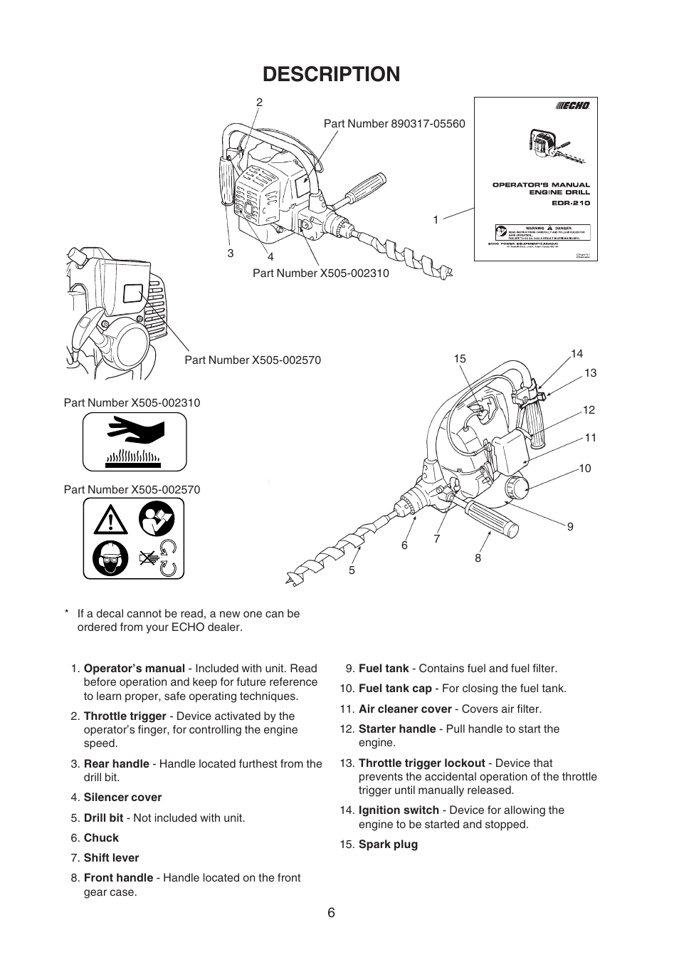 Description | Echo EDR-210 User Manual | Page 8 / 18