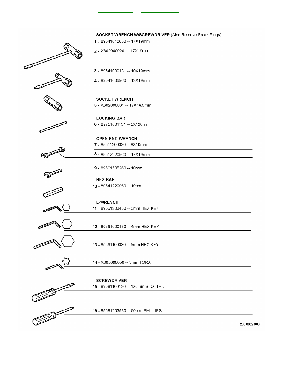 Tools | Echo cs-520 User Manual | Page 28 / 34