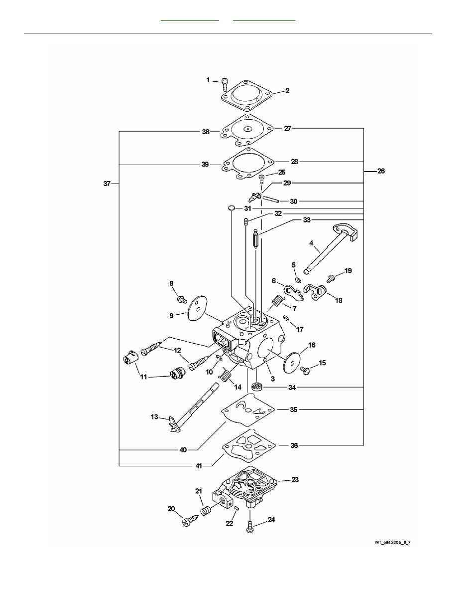 Carburetor -- wt-594 | Echo cs-520 User Manual | Page 6 / 34