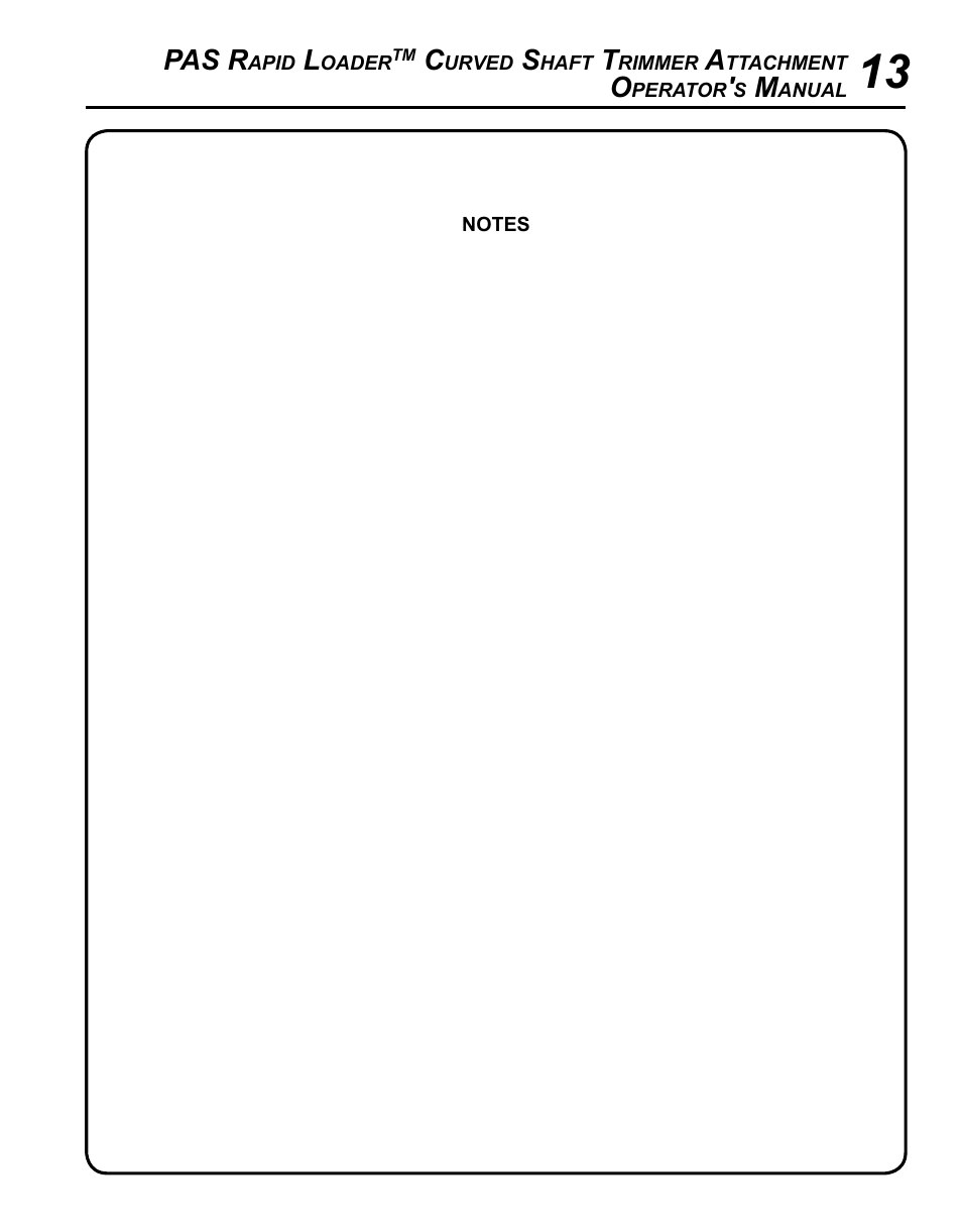 Pas r | Echo PAS RAPID LOADER 99944200615 User Manual | Page 13 / 16