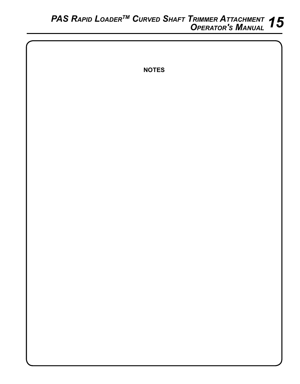 Pas r | Echo PAS RAPID LOADER 99944200615 User Manual | Page 15 / 16