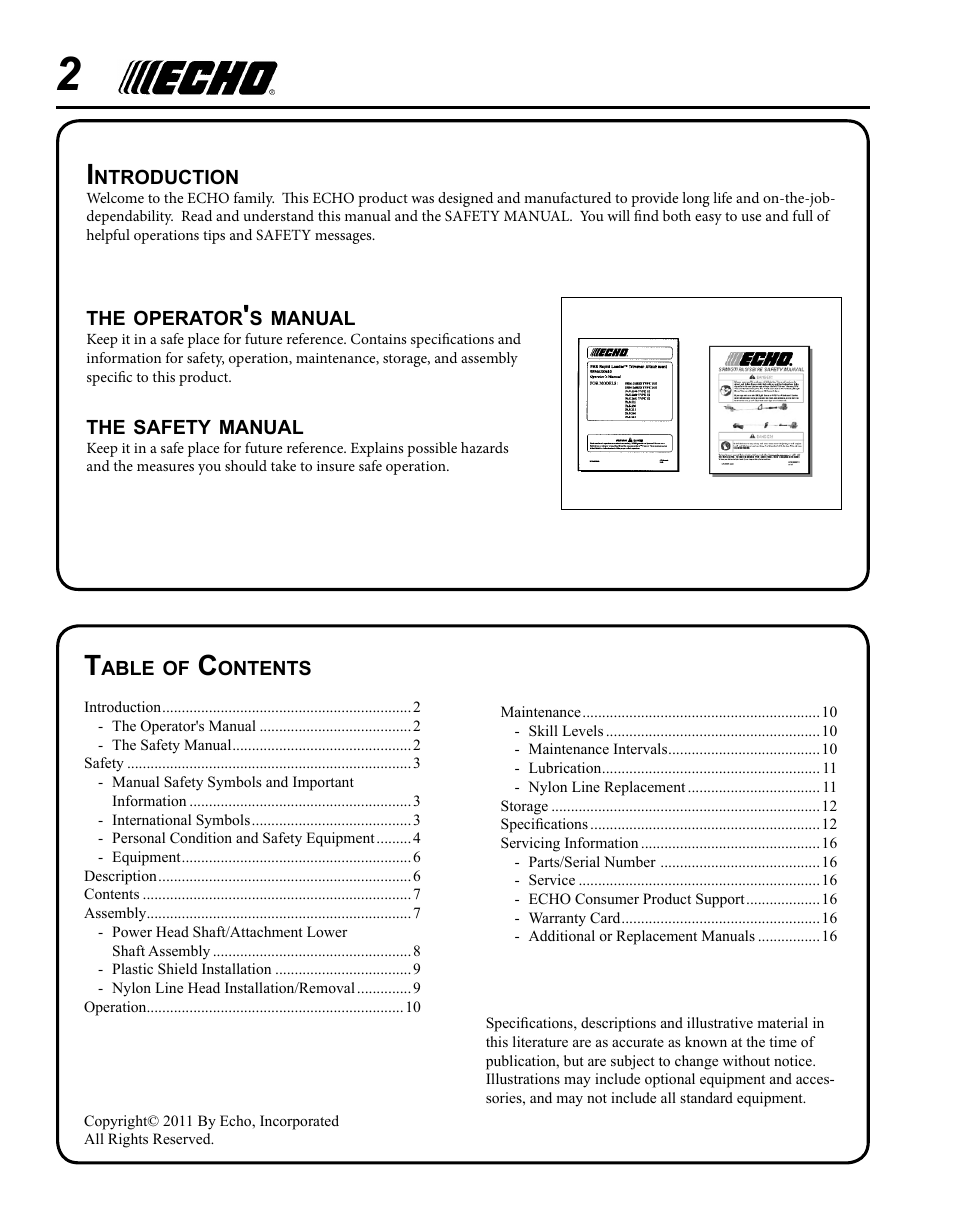 Echo PAS RAPID LOADER 99944200615 User Manual | Page 2 / 16