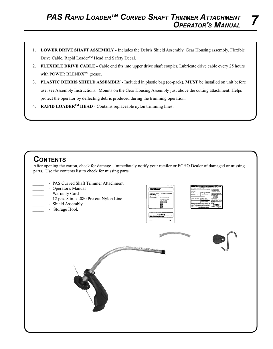 Echo PAS RAPID LOADER 99944200615 User Manual | Page 7 / 16