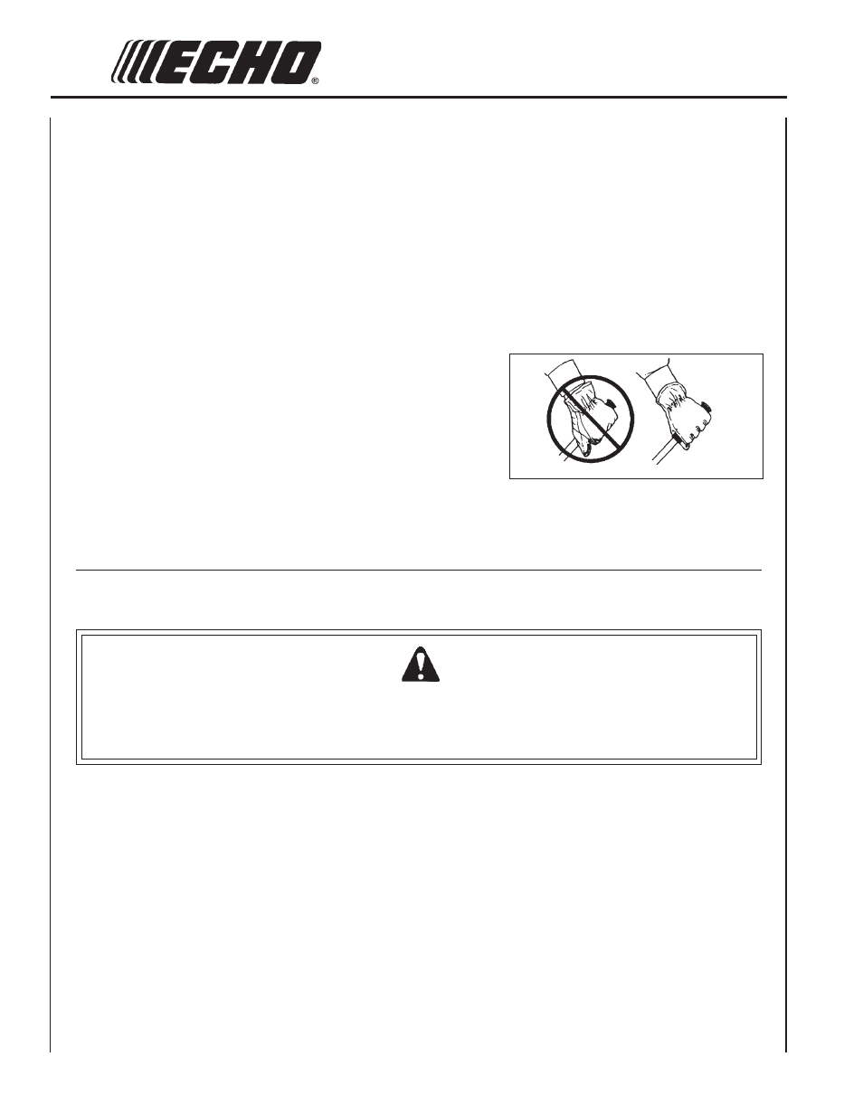 Warning danger | Echo SRM-210i User Manual | Page 6 / 34