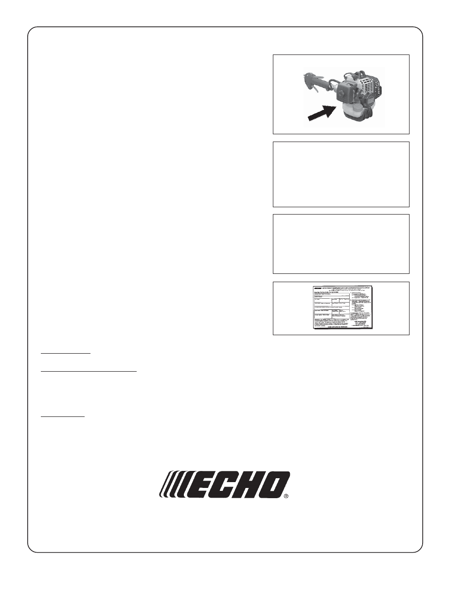 Echo SHC-260 User Manual | Page 28 / 28