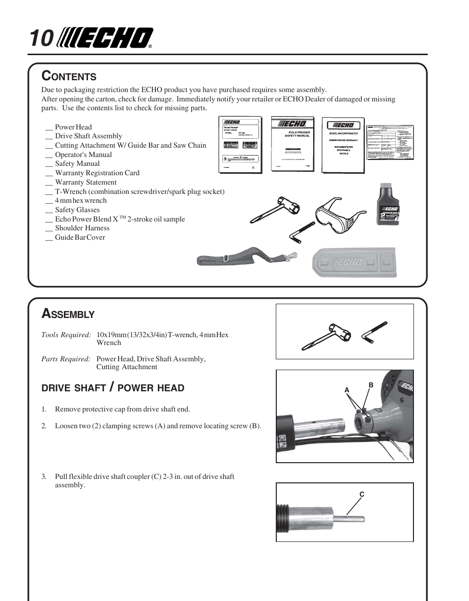 Echo PPT-265  EN User Manual | Page 10 / 32