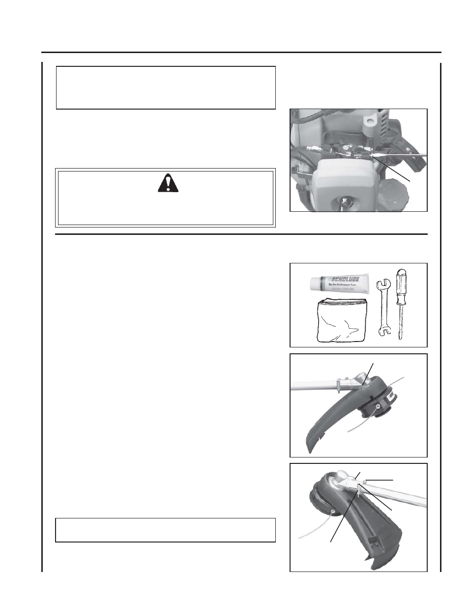 Lubrication | Echo SRM-230 User Manual | Page 21 / 28