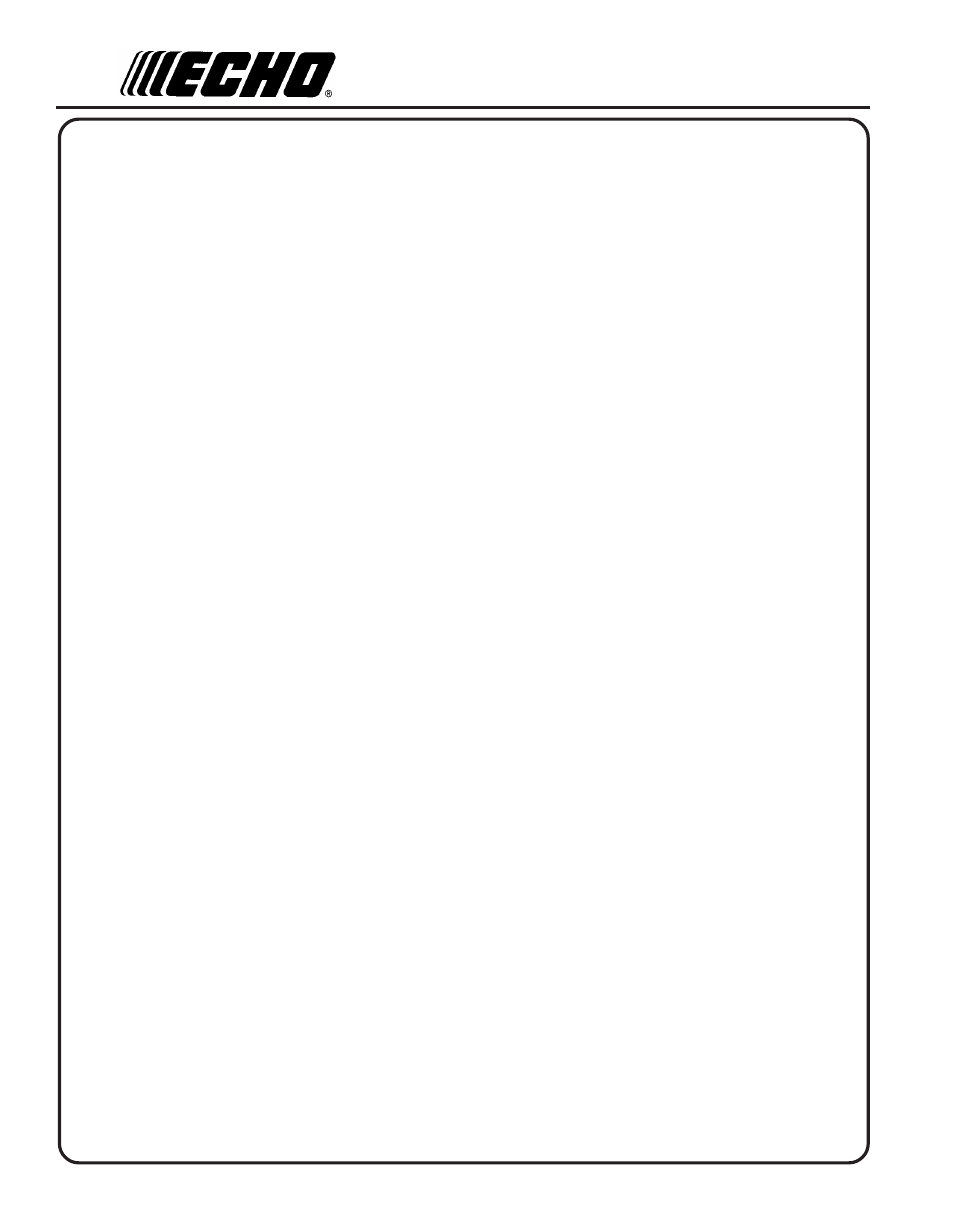 Specifications | Echo SRM-230 User Manual | Page 26 / 28