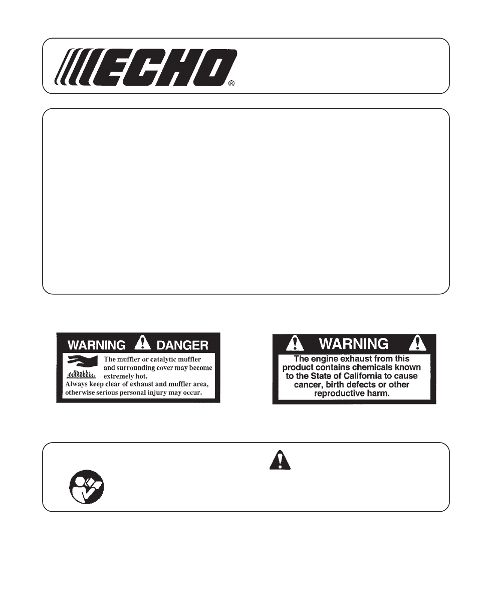 Echo PE-200 User Manual | 24 pages