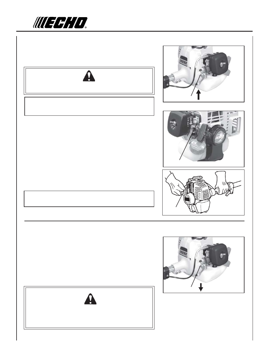 Warning danger | Echo PE-200 User Manual | Page 14 / 24