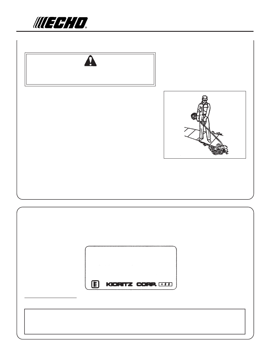 Warning danger, Epa phase 2 | Echo PE-200 User Manual | Page 6 / 24