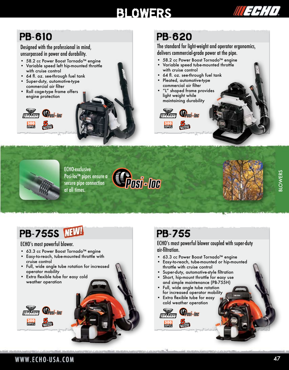 Blowers | Echo PB-755 User Manual | Page 4 / 6