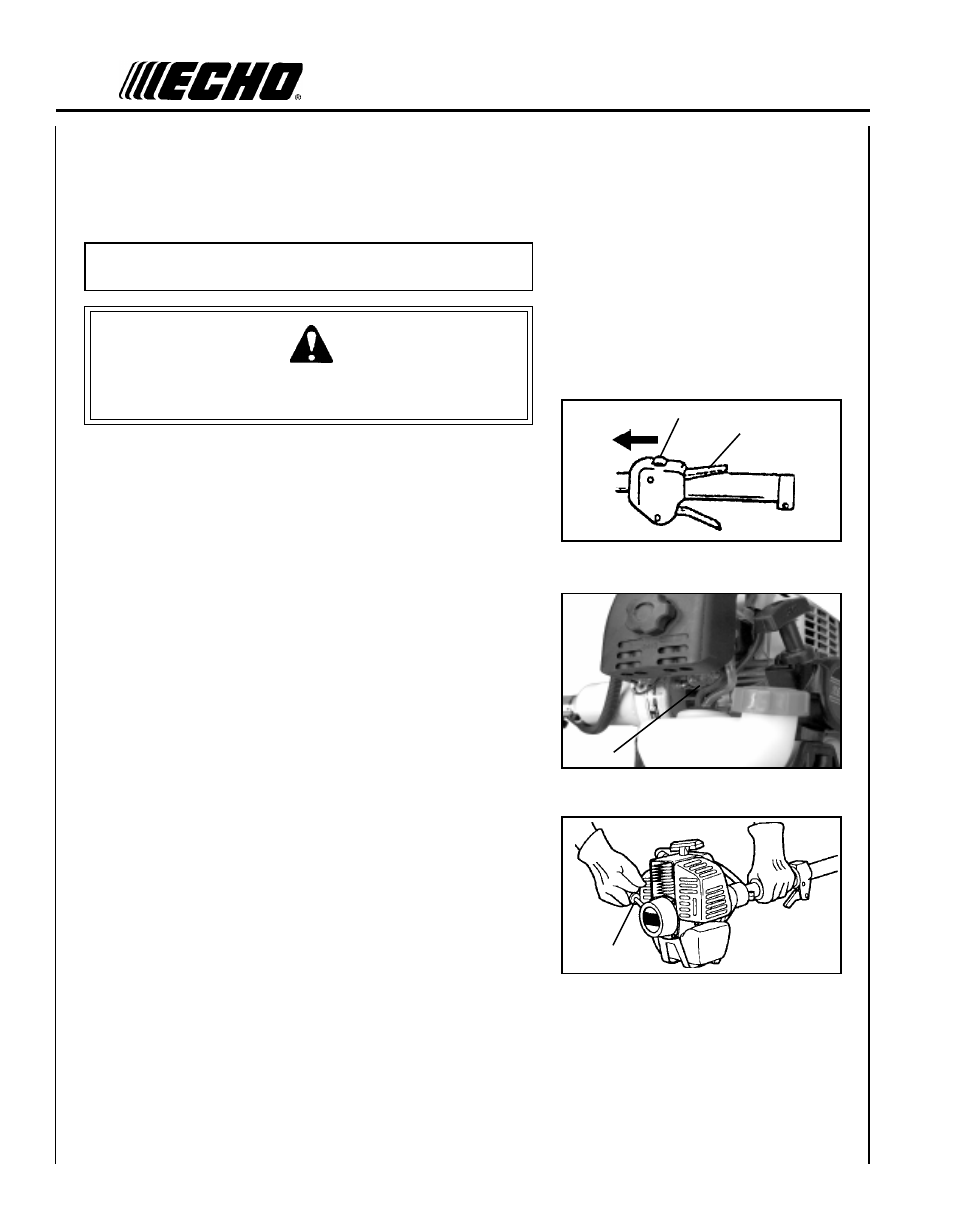 Warning, Danger | Echo HCA-261 User Manual | Page 22 / 35