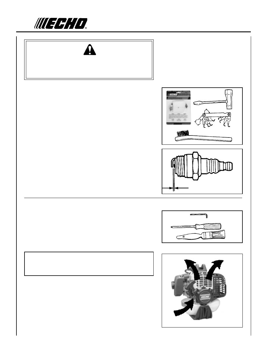 Warning, Danger | Echo HCA-261 User Manual | Page 26 / 35