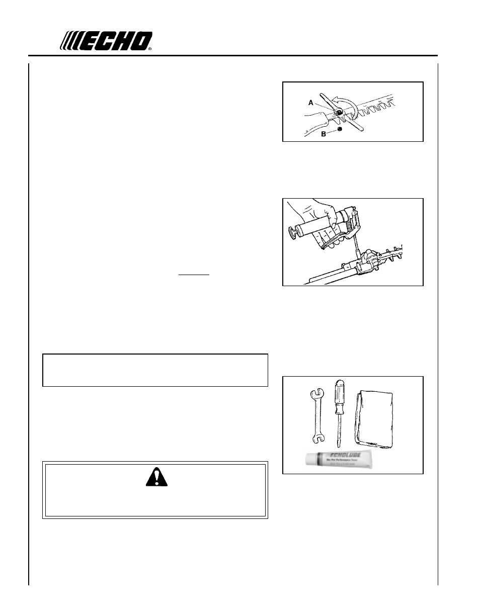 Warning, Danger | Echo HCA-261 User Manual | Page 30 / 35