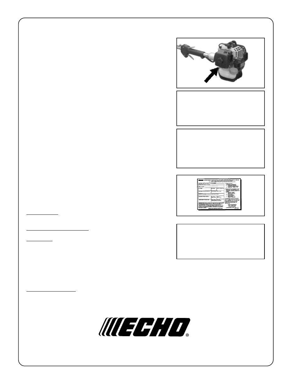 Dealer | Echo HCA-261 User Manual | Page 34 / 35