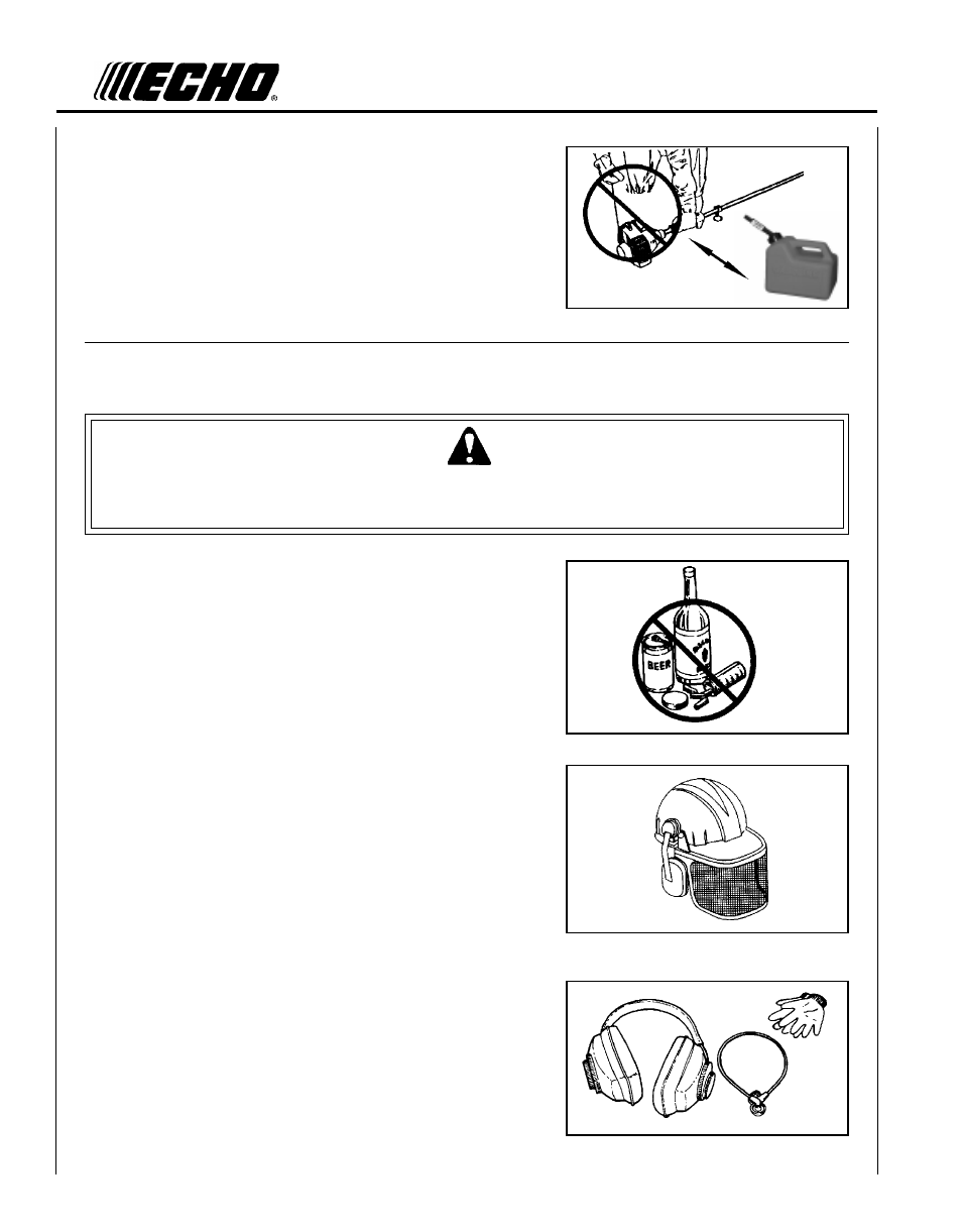 Warning, Danger | Echo HCA-261 User Manual | Page 8 / 35