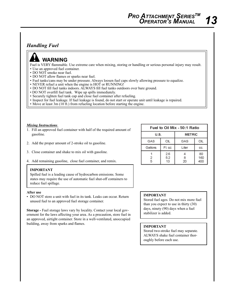 Echo PRO ATTACHMENT SERIES PAS-265 User Manual | Page 13 / 32