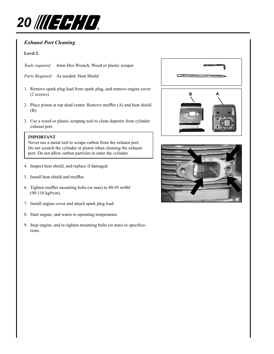 Echo PRO ATTACHMENT SERIES PAS-265 User Manual | Page 20 / 32